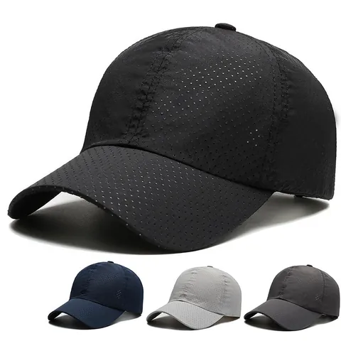 Berretto da Baseball ad Asciugatura Rapida Uomo Donna Traspirante Protezione Solare Mesh Perforato Sport Golf Snapback Regolabile Cappello