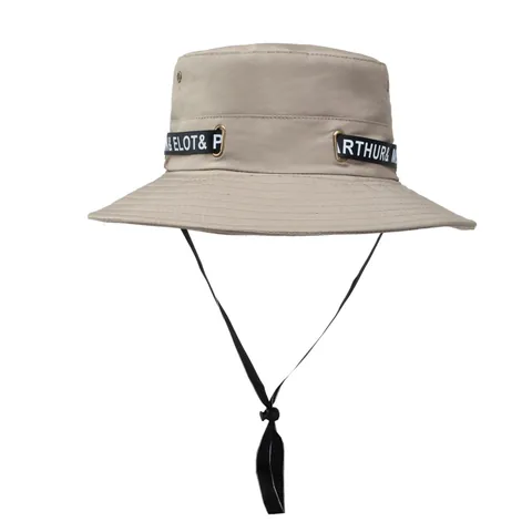 Damen Herren Outdoor Casual Baumwolle Polyester Anglerhut Sonnenschutz Breite Krempe Sonnenhut Mit Verstellbarem Windseil