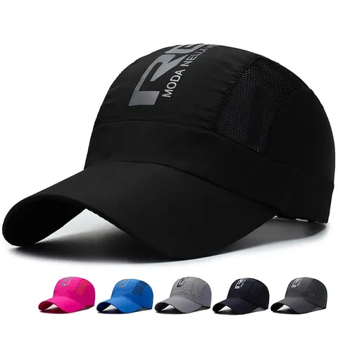 Gorra de Béisbol de Malla de Secado Rápido Sombrero de Sol Transpirable Hombres Mujeres Deportes al Aire Libre Correr Pesca Gorra Deportiva Ajustable