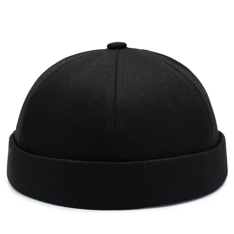 Retro Unisex Baumwolle Docker Mütze Randlos Kappe Rollrand Verstellbar Seemann Miki Hut Für Herren Damen Streetwear Hip Hop Beanie