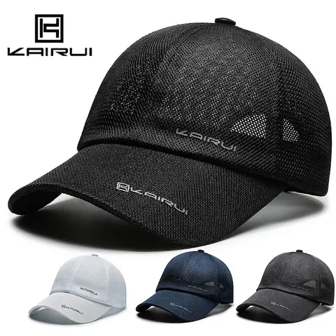 Sommer Atmungsaktiv Mesh Baseballkappe Für Damen Herren Polyester Sonnenschutz Verstellbare Sport Trucker Hut Für Outdoor Angeln