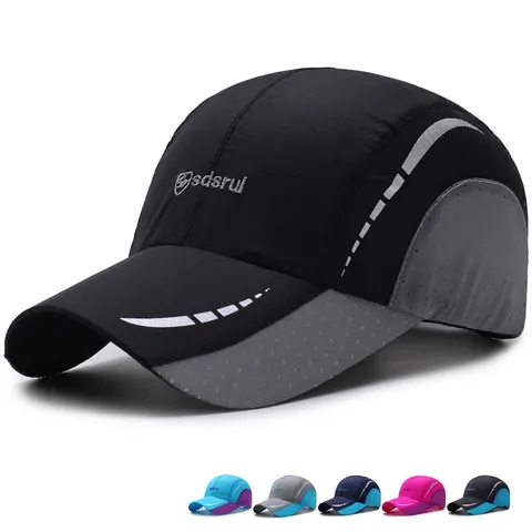 Cappello da Baseball Sportivo ad Asciugatura Rapida per Uomo Donna Traspirante Riflettente Regolabile per Corsa e Outdoor