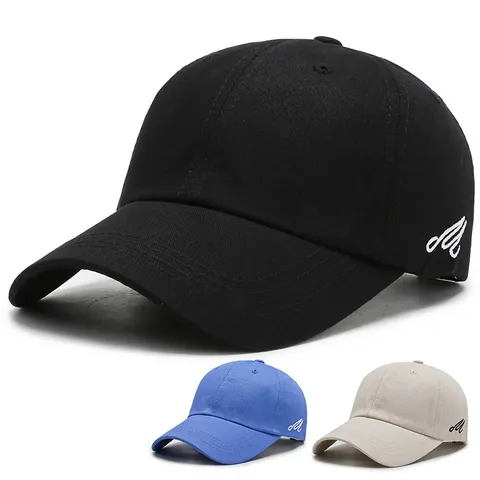 Casquette de Baseball en Coton Brodé Lettre M pour Hommes Réglable Respirant Protection Solaire Extérieur Chapeau Décontracté