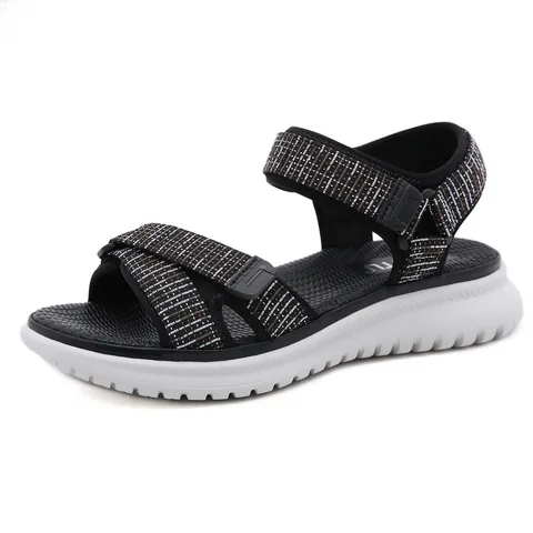 Women's Sporty Platform Wedge Sandals Lightweight Breathable Casual Summer Shoes With Adjustable Velcro Straps Non-Slip