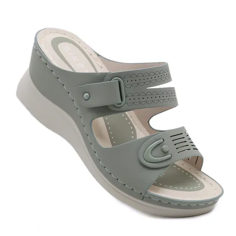Women's Casual Wedge Heel Slippers Hollow Out PU Leather Platform Beach Sandals Breathable Slip On Mules Fashion Shoes