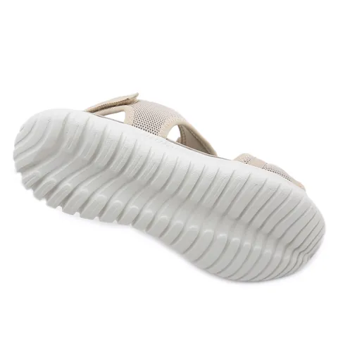 Sandalias Deportivas de Cuña para Mujer Parte Superior de Malla PU Transpirable Cierre de Velcro Suela MD Ligera Zapatos de Playa Verano