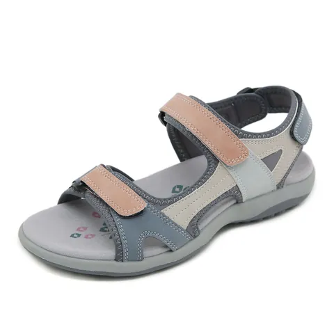 Dames Sportieve Sandalen PU-Leer Kleurblok Klittenband Platform Sportief Casual Outdoor Zomerschoenen Dikke Zool Antislip