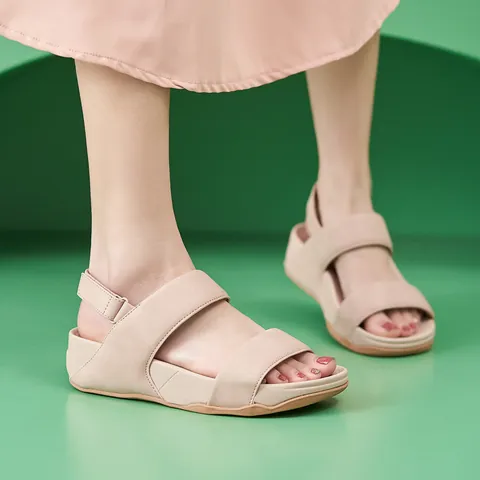Sandalias de Plataforma para Mujer Ligeras Deportivas Cuero PU Cierre Adhesivo Casual Cómodas Suela Gruesa Zapatos de Playa