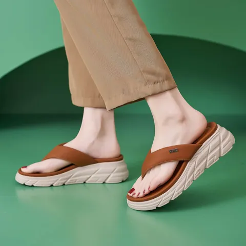 Γυναικεία Casual Σανδάλια Διχάλα με Χοντρή Σόλα Μόδα PU Δέρμα Πλατφόρμα Flip Flops Αντιολισθητικά Αναπνεύσιμα Καλοκαιρινά