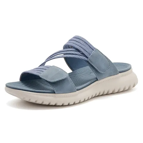 Women's Casual Wedge Sandals Lightweight Sporty Elastic Band Open Toe Breathable Thick Sole Platform Sandals Summer Outdoor Shoes