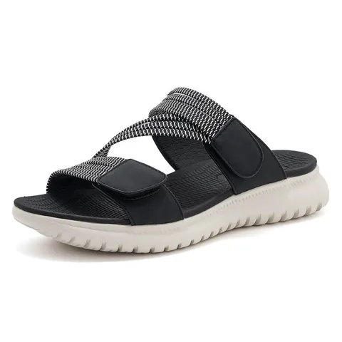 Women's Sporty Wedge Sandals Elastic Band Hook And Loop Straps Casual Breathable Lightweight Height Increasing Outdoor Summer Platform Shoes