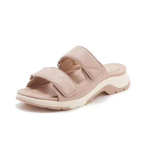 Sandalias de Plataforma Casuales para Mujer Ligeras Acolchadas Doble Correa Cierre Adhesivo Chanclas de Playa Moda Verano