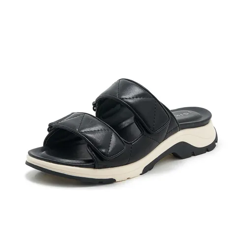 Sandalias de Plataforma Casuales para Mujer Ligeras Acolchadas Doble Correa Cierre Adhesivo Chanclas de Playa Moda Verano