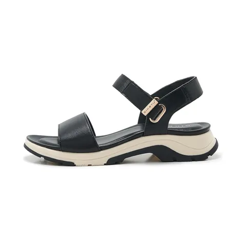 Sandalias de Cuña Deportivas Casuales para Mujer Plataforma de Cuero PU Zapatos de Verano con Cierre Adherente