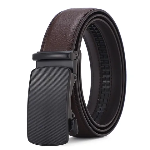 Men's Business Automatic Buckle Leather Belt High Quality Split Cowhide Waist Strap Versatile Casual Pants Belt For Men