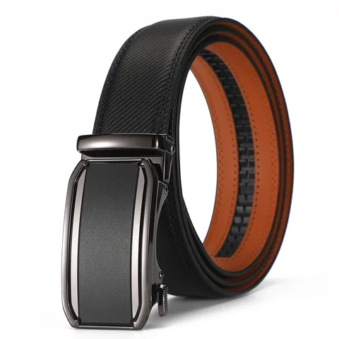 Herren Business Mode Spaltleder Gürtel Mit Automatischer Legierung Schnalle Lässig Vielseitig Hüftgurt Professionelle Herren Accessoires