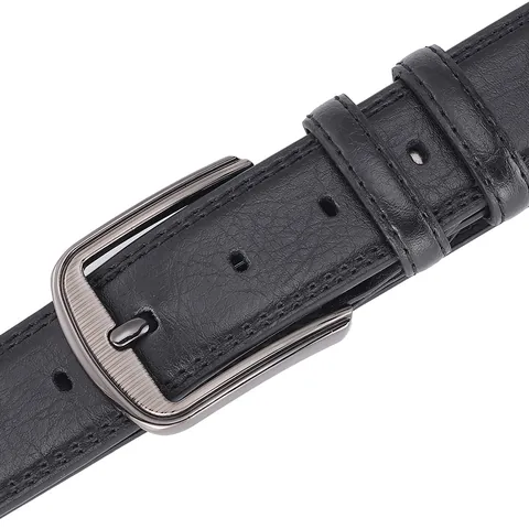 Men Cowhide Leather Belt Alloy Pin Buckle Classic Business Casual Adjustable Waist Strap Fashion Luxury Belt For Men