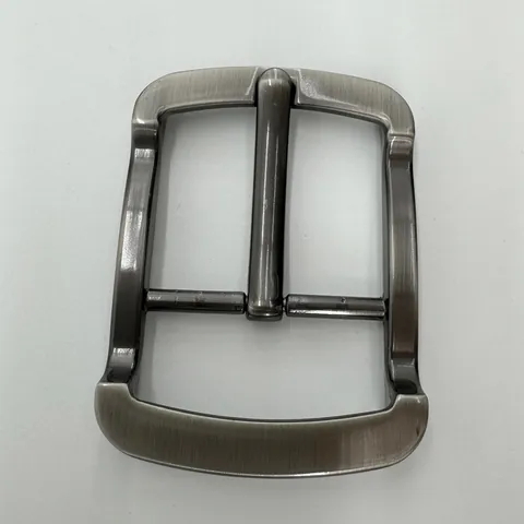Men's Zinc Alloy Belt Buckle Four Centimeter Inner Width Pin Buckle Replacement Rectangular Brushed Gunmetal Finish Waistband Accessory