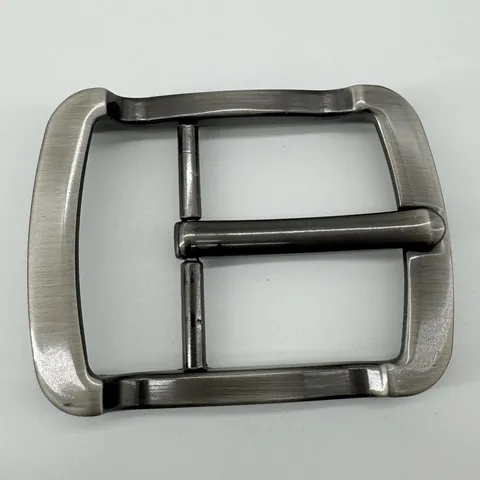 Men's Zinc Alloy Belt Buckle Four Centimeter Inner Width Pin Buckle Replacement Rectangular Brushed Gunmetal Finish Waistband Accessory