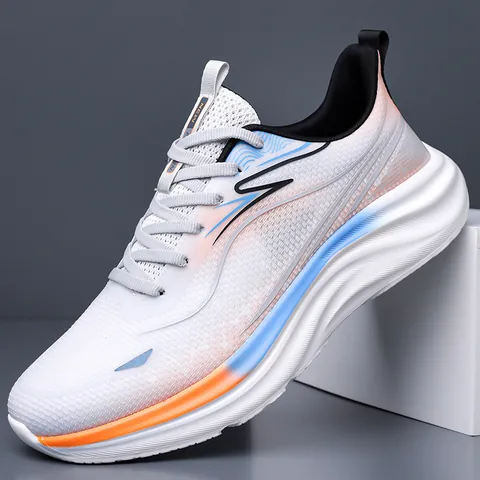 Herren Atmungsaktive Mesh Laufschuhe Farbverlauf Dicke Sohle Leichte Casual Sneaker Zum Walken Joggen Fitness Sport Schuhe