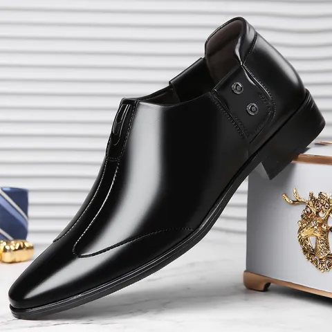 Scarpe Formali da Uomo in Vera Pelle Bovina Business Slipper Mocassini Britannici per Matrimonio Ufficio Abbigliamento Professionale