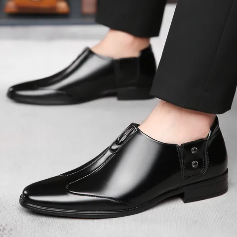 Scarpe Formali da Uomo in Vera Pelle Bovina Business Slipper Mocassini Britannici per Matrimonio Ufficio Abbigliamento Professionale