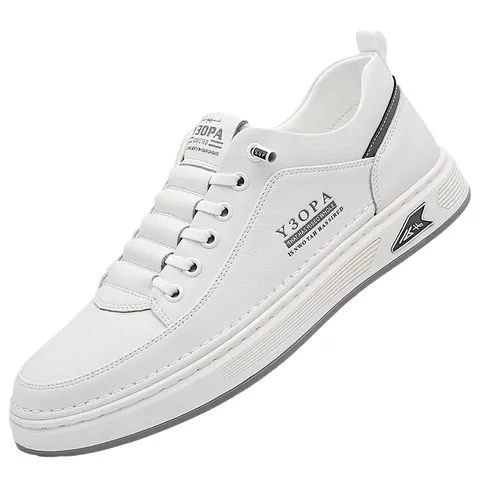 Men's Microfiber Leather Board Shoes Trendy Casual Sneakers Non-slip Soft Sole Slip-on Fashion Walking Shoes For Spring Autumn