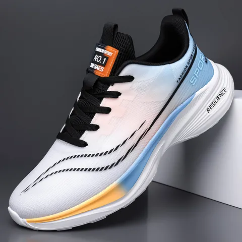 Men's Fashion Sports Sneakers Breathable Mesh Running Shoes Lightweight Gradient Casual Walking Shoes For Men Outdoor Training