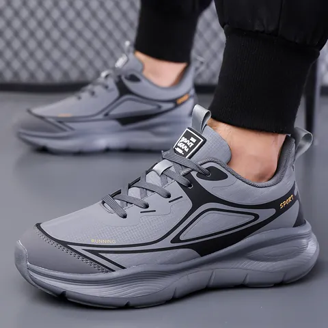 Scarpe da Corsa Sportive alla Moda da Uomo Traspiranti Antiscivolo Suola Spessa Sneakers Casual Calzature Sportive Tomaia in Mesh
