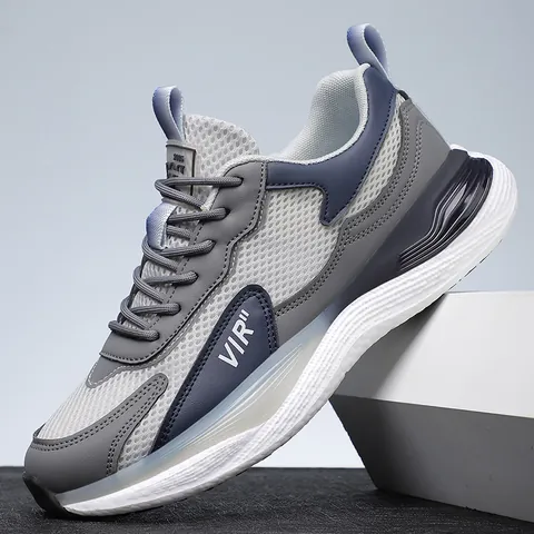 Chaussures de Sport en Maille Respirante pour Hommes Baskets Décontractées Légères Semelle Épaisse Chaussures de Course Antidérapantes Mode Été Hiver Grande Taille