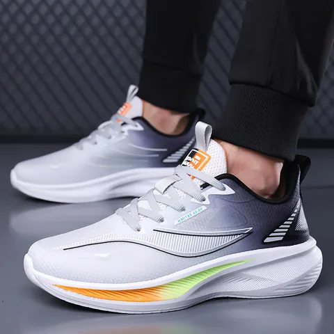 Dames Heren Ademend Mesh Hardloopschoenen Casual Sportief Sneakers Lichtgewicht Schokabsorberend Zachte Zool Gradiënt Kleur Voor Reizen Fitness Outdoor