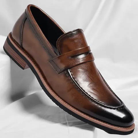 Mocassini da Uomo Business Casual in Pelle Microfibra Stile Britannico Senza Chiusura Suola Morbida Scarpe Eleganti da Matrimonio