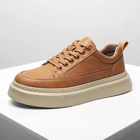 Herren Mode Lässige Skateschuhe Rindspaltleder Obermaterial Dicke Sohle Atmungsaktiv Leicht Retro Sneaker Für Herren Alltagsschuhe