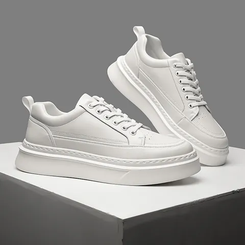 Herren Mode Lässige Skateschuhe Rindspaltleder Obermaterial Dicke Sohle Atmungsaktiv Leicht Retro Sneaker Für Herren Alltagsschuhe