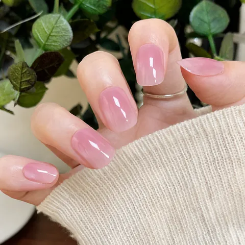 Short Square Round Press On Nails Cat Eye Ombre Minimalist French Tip ABS Resin DIY Manicure Reusable Fake Nails