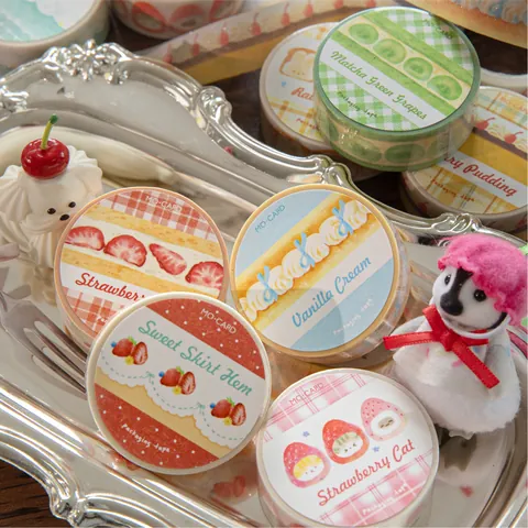 Minimalist Washi Tape Cute Dessert Theme Decorative Masking Tape For Journaling Scrapbooking Crafting Planner Stationery