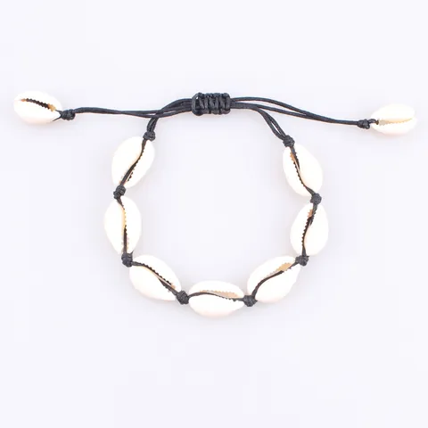 Boheems Handgemaakt Gevlochten Kauri Schelp Armband Voor Vrouwen Natuurlijke Schelp Hawaïaanse Strandstijl Verstelbare Zomer Sieraden