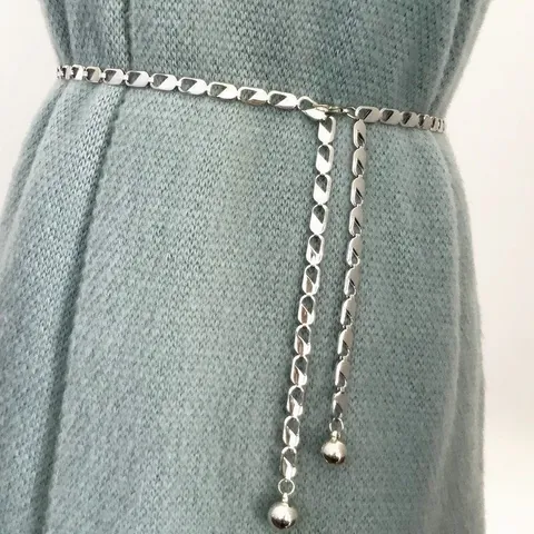 Minimalist Punk Metal Chain Waist Chain For Women Gold And Silver Plated Body Chain Adjustable Waist Belt Fashion Jewelry