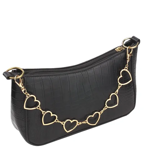 Mode Metall Herzform Taschenkette Riemen Legierung Dekorative Handtaschengriff Zubehör Für Damen Handtasche Schultertasche DIY Gurt