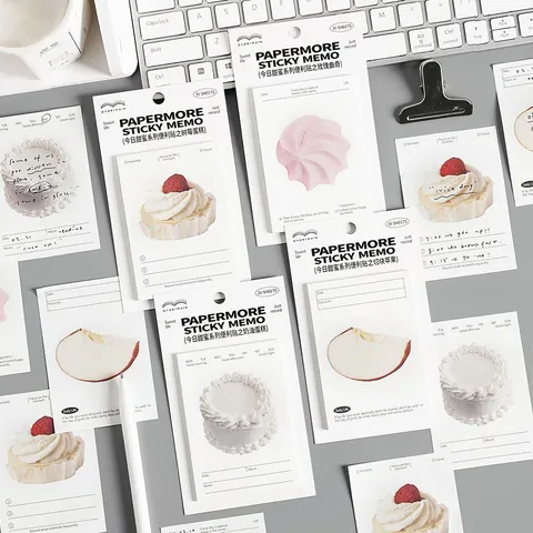 Today's Sweet Series Plaknotities Ins Koreaanse Stijl Schrijfblokken Decoratieve Dessert Fruit Patroon Memo Notities Voor Journaling Kantoor Schoolbenodigdheden