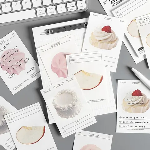 Today's Sweet Series Plaknotities Ins Koreaanse Stijl Schrijfblokken Decoratieve Dessert Fruit Patroon Memo Notities Voor Journaling Kantoor Schoolbenodigdheden