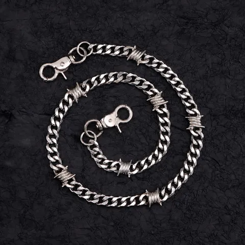 Punk Barbed Wire Pants Chain Hip Hop Metal Waist Chain Gothic Chain Jewelry Accessories For Men And Women