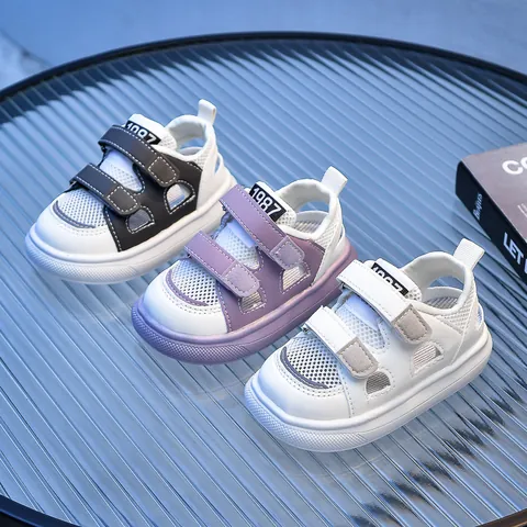 Kinder Sport Sandalen Atmungsaktiv Mesh Kunstleder Weiche Sohle Rutschfest Klettverschluss Sommer Outdoor Schuhe Für Jungen Mädchen