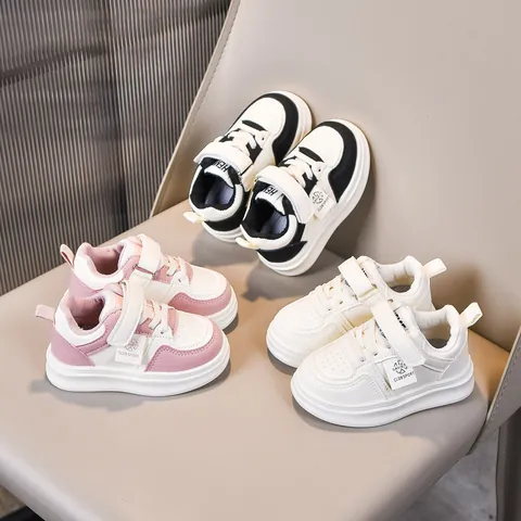 Scarpe da Skate Casual per Bambini in Pelle Sintetica con Fodera in Velluto Caldo Sneaker con Suola in Gomma Antiscivolo per Ragazzi Ragazze Bambini
