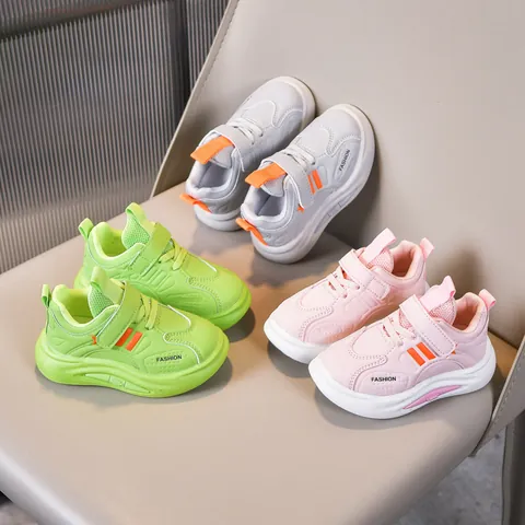Sneakers Traspiranti per Bambini Scarpe da Corsa con Suola Morbida Antiscivolo per Ragazzi Ragazze Calzature Sportive Casual Chiusura a Strappo Suola in Gomma Lycra