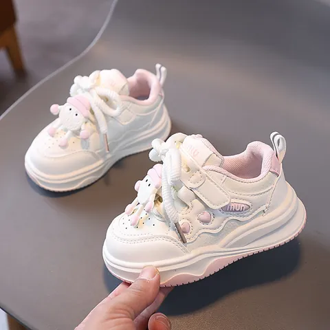 Sneaker Casual per Bambini con Cartone Animato Bambola Cuore Pelle Sintetica Scarpe Sportive Antiscivolo per Bambini Ragazzi Ragazze