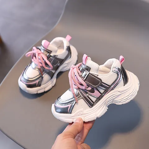Toddler Kids Sport Sneakers Daddy Shoes For Boys Girls Mesh Breathable Anti-Slip Soft Sole Casual Fashion Running Shoes