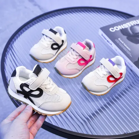 Kinder Atmungsaktive Mesh Sneaker Leichte Lässige Laufschuhe Mit Klettverschluss Rutschfeste Gummisohle Für Jungen Mädchen
