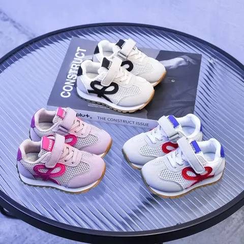 Kinder Atmungsaktive Mesh Sneaker Leichte Lässige Laufschuhe Mit Klettverschluss Rutschfeste Gummisohle Für Jungen Mädchen