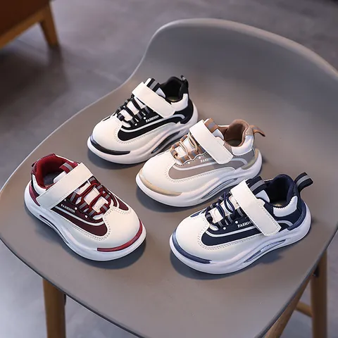 Scarpe da Skate Casual per Bambini Ragazzi Ragazze in Pelle Microfibra Suola Morbida Antiscivolo Sneakers Autunno